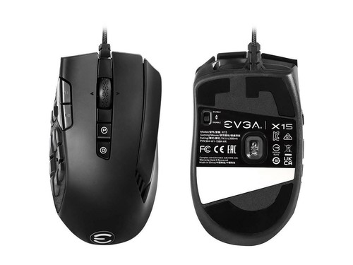 EVGA X15 MMO Gaming Mouse, 8k, Wired, Black, Customizable, 16,000 DPI, 5 Profile - Picture 4 of 12