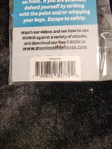 NEW Munio Self Defense Key Chain Brownie (Butterfly) Kubaton Personal Safety - Picture 6 of 7