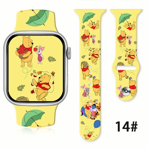 Winnie the Pooh Wristwatch Bands Cartoon Silicone Watch Band for Apple Watch - Picture 25 of 38