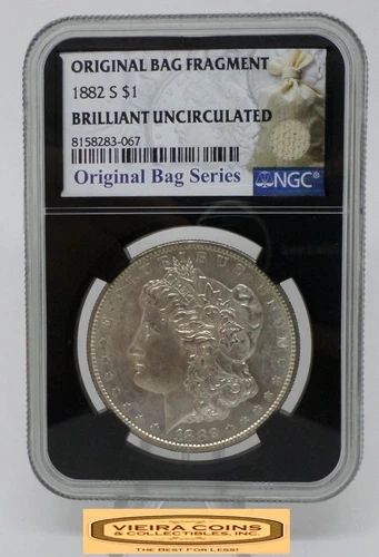 1882S Morgan Silver Dollar NGC Brilliant Uncirculated Original Bag Series#B48448
