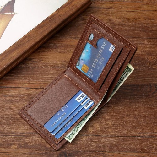 Carteras Para Hombre Billetera Portabilletes En Piel De Cuero Monedero Tarjetero - Picture 12 of 16