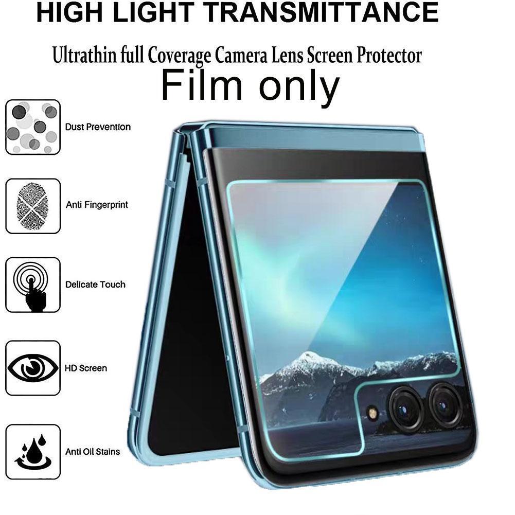 For Razr 40 Ultra Clear Tempered Glass Screen Protector Lens U1S1