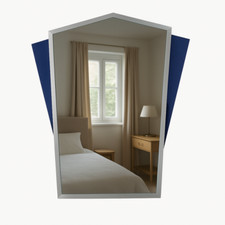 Wall Mirror Print Screen Framed Mirrors For Bathroom Vanity Bedroom Cloakroom