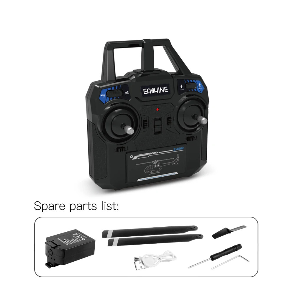 Eachine E120 Flybarless Scale RC Helicopter RTF 4CH 6Axis Optional