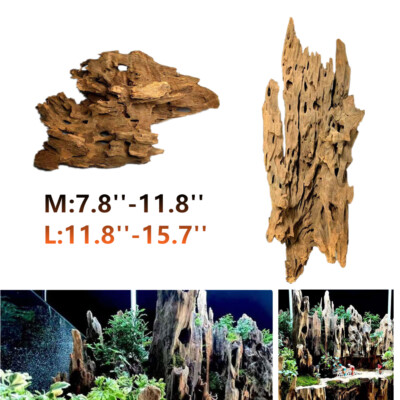 Aquarium Natural Porous Driftwood Ornament Sinkable Reptile Wood