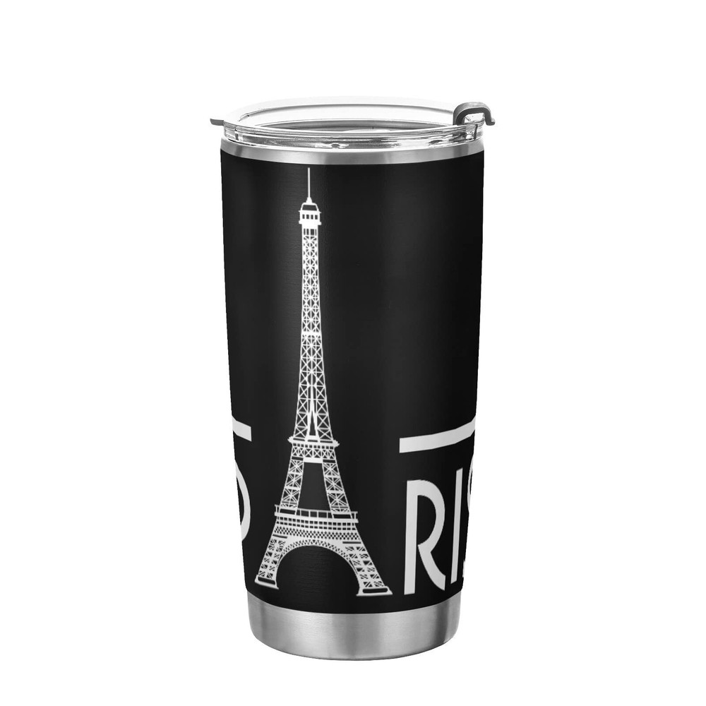 Insulated Eiffel Tower Paris Tumbler Travel Coffee Mug Beverage Container