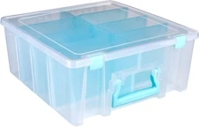 Art Bin 0365500 Super Satchel Double Deep, Portable Art & Craft Organizer with H