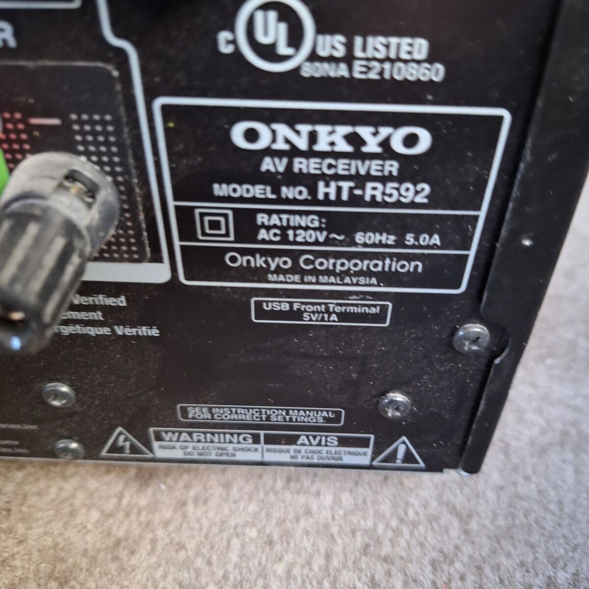 Onkyo HT-R592 Audio Video Stereo Receiver 7.1. Tested/Works Onkyo HT-R592 Audio Video Stereo Receiver 7.1. Tested/Works