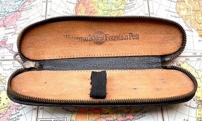 Antique Waterman Traveller Case in Leather for a Big Size Pen, Europe (CM3619)