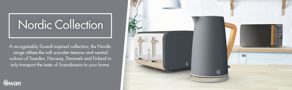 Forno A Microonde Swan Nordic 20L - 800W, 6 Livelli Di Potenza, Scongelamento, Design Scandinavo Bianco