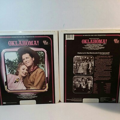 Oklahoma CED Videodisc 1955 Rogers & Hammerstein 2 Disc Set Broadway Musical.