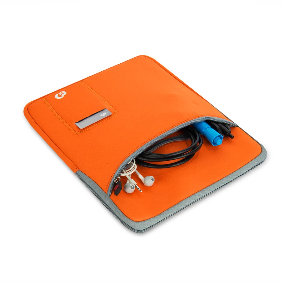 Orange Padded Neoprene Tablet Sleeve Case Cover For 12 Inch iPad Pro 11 / iPad - Image 2 of 4