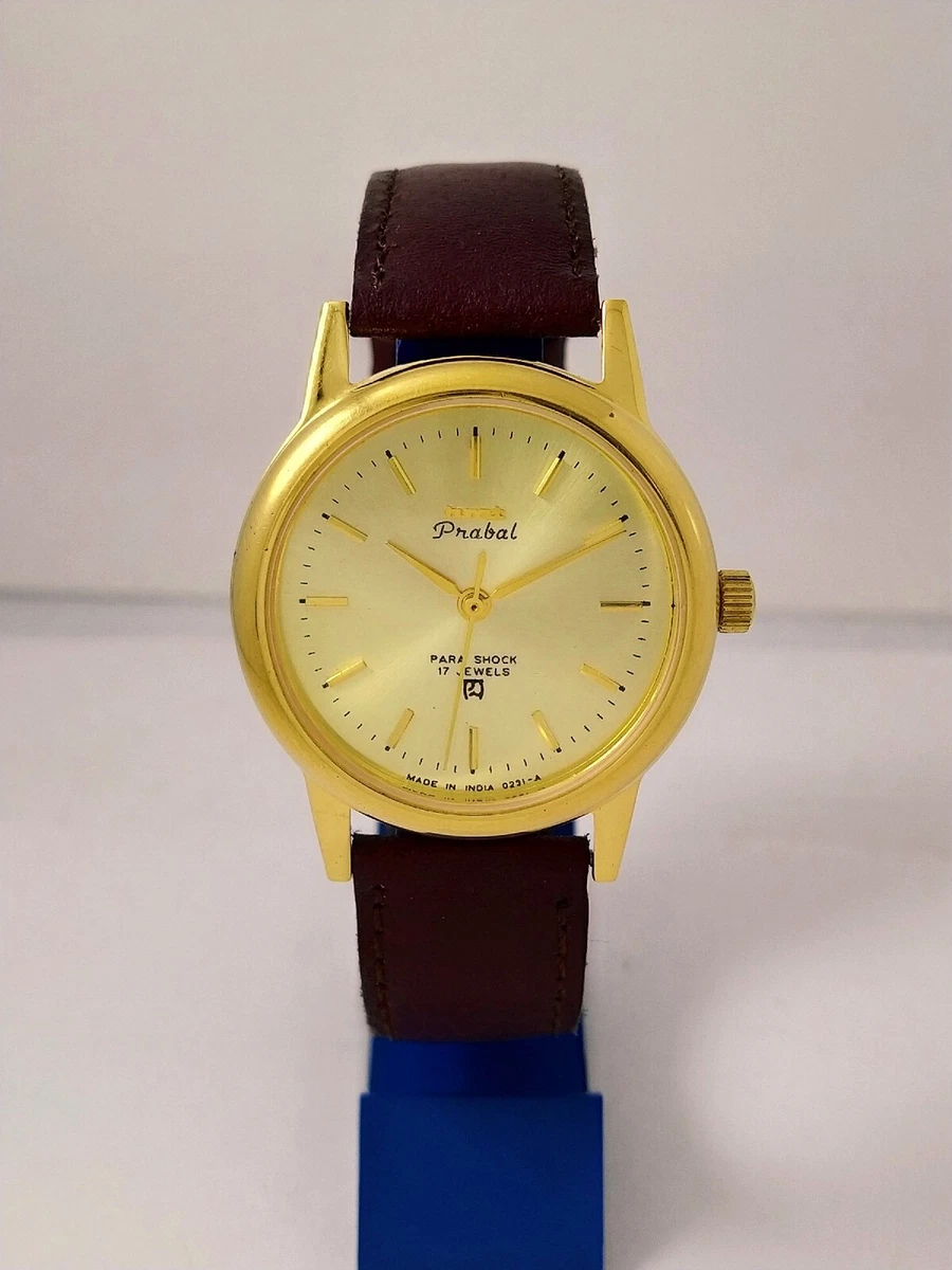 Original HMT Prabal Golden Dial Mech. Namesake Watch 17J