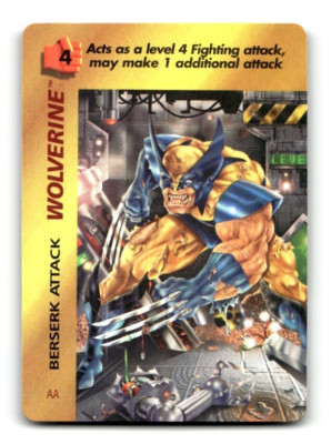 19Marvel Over Power Mutants Unite Fantasy Card Game  #6 Wolverine Berserk Attack