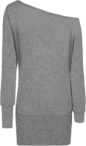 Women Long Sleeve One Off Shoulder Plain Baggy Batwing Top Oversized Party Shirt - Picture 7 of 26