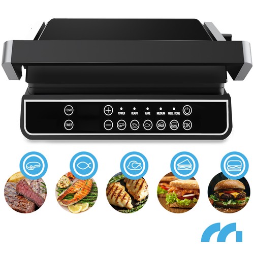 MalTec Kontaktgrill SM5000W-PRO Elektrogrill 2500W Panini Sandwich Maker, 3 Brat - Bild 7 von 12
