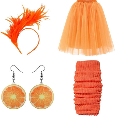 Aperol Kostüm Damen Tüllrock Orange Faschingskostüme Orange Tüll Rock, Obst Acry