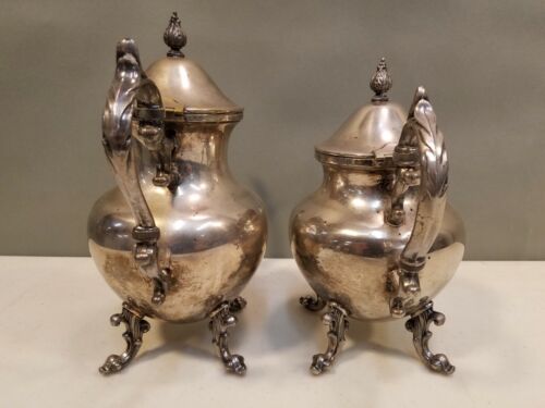 4 Piece Vintage Birmingham Silver Co. Silver on Copper Silver Plated Tea Set BSC - Picture 3 of 12