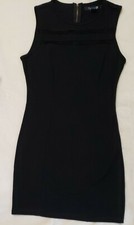 Forever 21 Women's Black Short Mini Dress. S. Stretch bodycon.Mesh chest detail