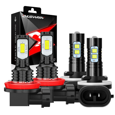 4pcs H11 + 881 For Arctic Cat Bearcat 570 XT 2009-2014 LED Headlight Combo Bulbs