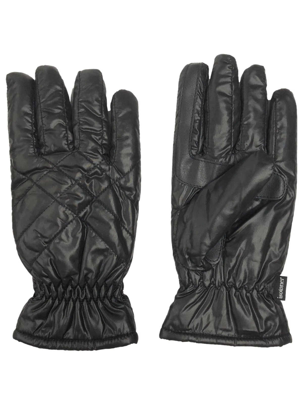 Isotoner Sleek Heat Womens Black Smartouch Touchscreen Text Gloves