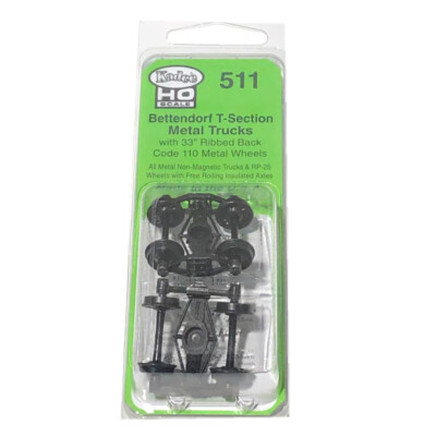 Kadee #511 Bettendorf T-Section Trucks w/ 33'' Back Metal Wheels (2) HO Scale