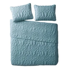 - Queen Quilt Super Soft Reversible Bedding Set with Matching Shams Modern Ro...