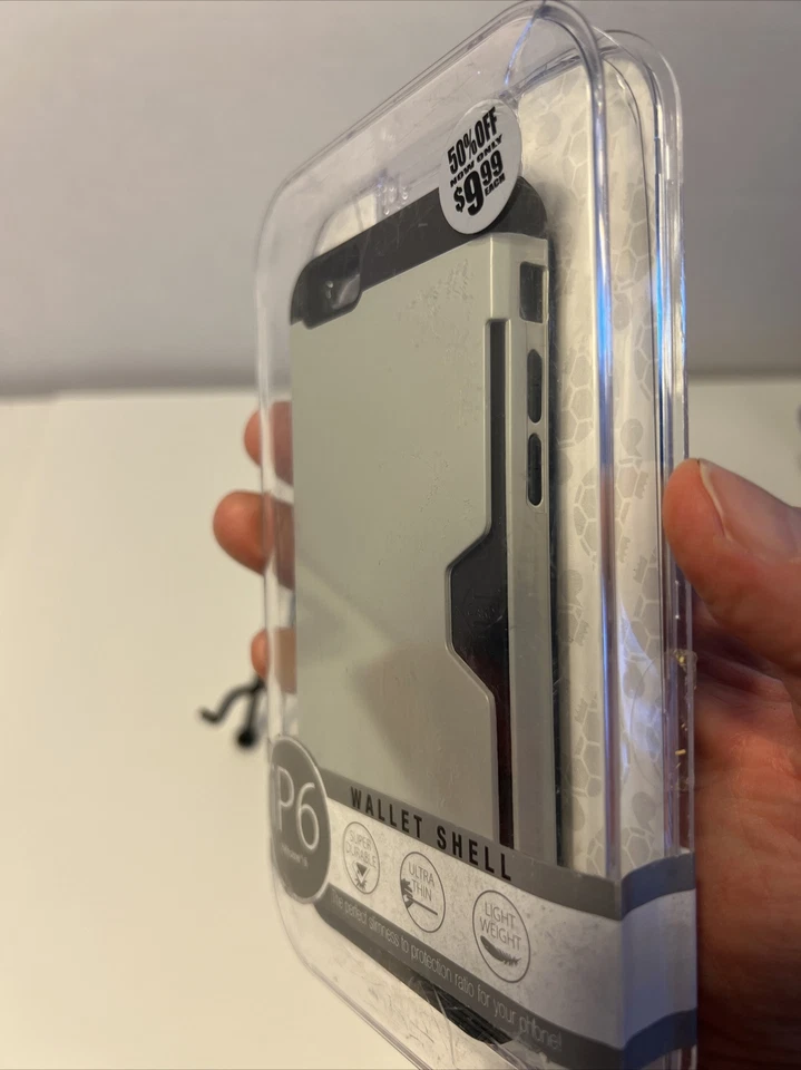 Funda para teléfono celular IP6 iPhone 6 caja tortuga carcasa delgada armadura billetera estuche (GRIS) Foto 4 de 4