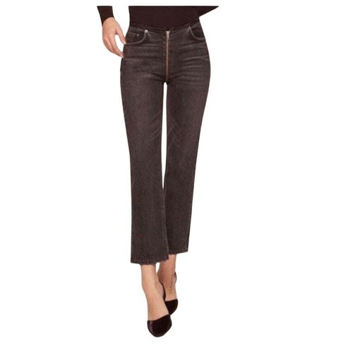 Reformation Zipper Jean Straight Leg Pacific Black Women 26
