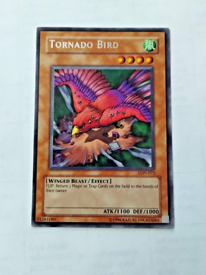 YuGiOh Tornado Bird Labyrinth of Nightmare Lon-072 Unlim. Rare -Edge Wear -pics