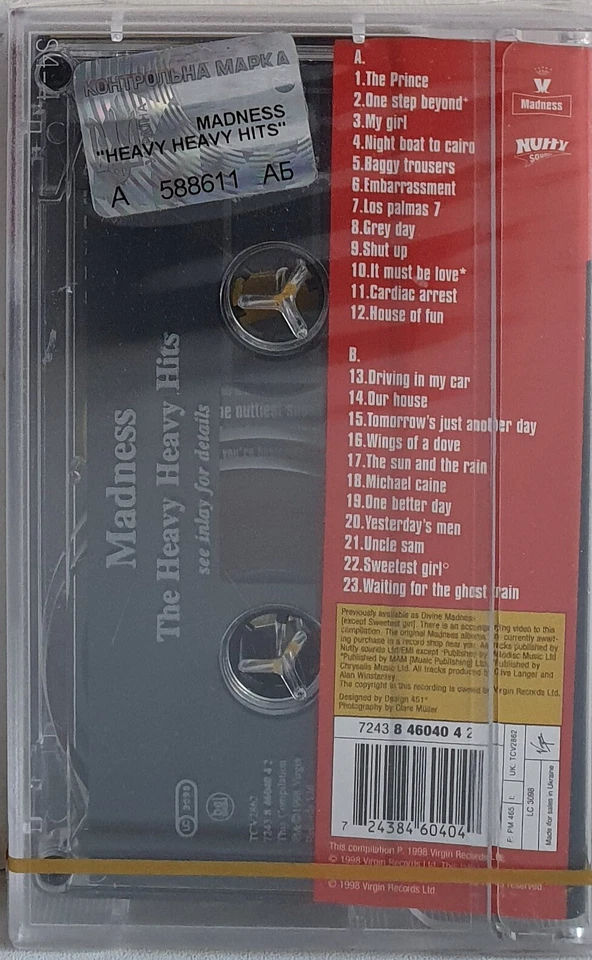 MADNESS - THE HEAVY HEAVY HITS, OFFICIAL UKRAINIAN CASSETTE, NEW SEALED - Image 2 of 2