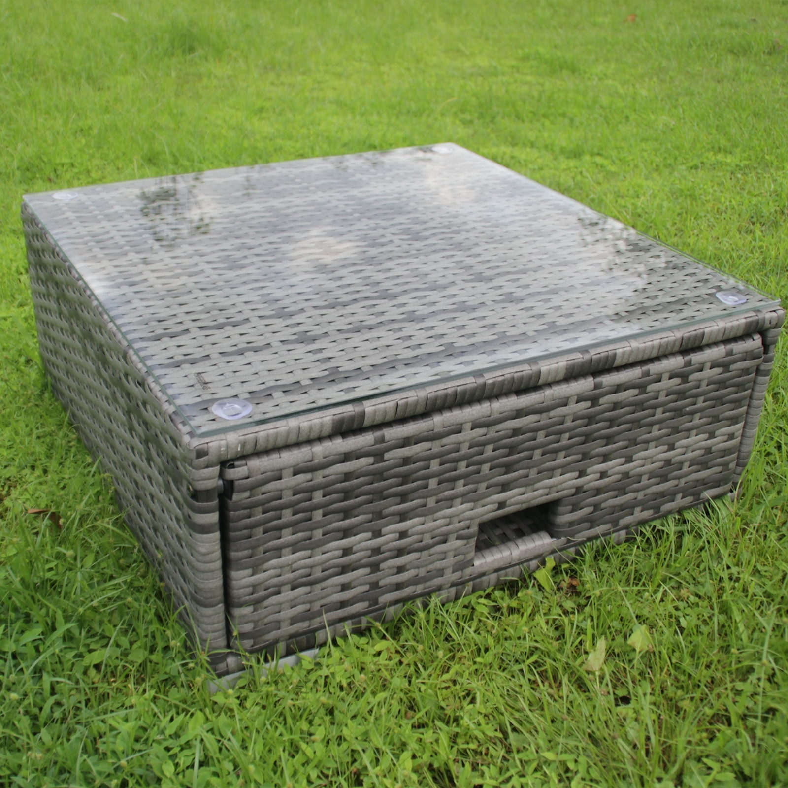 Aleko Outdoor Garden Furniture Patio Rattan Sectional Set Table And Pillows For Sale Online
