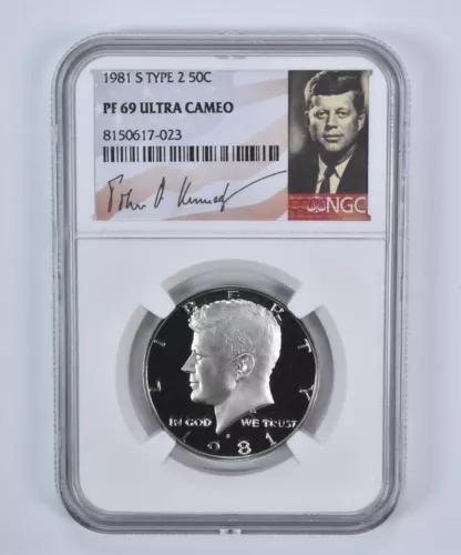 1981-S Kennedy Half Dollar Type 2 PF69 UCAM NGC Special Label