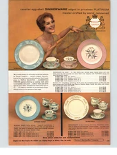 1959 PAPER AD Homer Laughlin China Romance Spring Song Somerset Golden Wheat ++