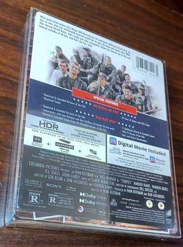 Stripes (1981) 4K Steelbook-w/PROTECTIVE SLEEVE-NEW (Sealed)-Free Box SHIPPING - Picture 8 of 9