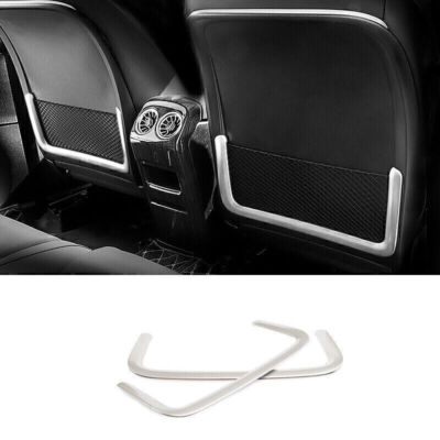 For Benz GLB 200 250 35 2020-2024 Silver Alloy Seat Back Net Bag Frame Trim 2pcs