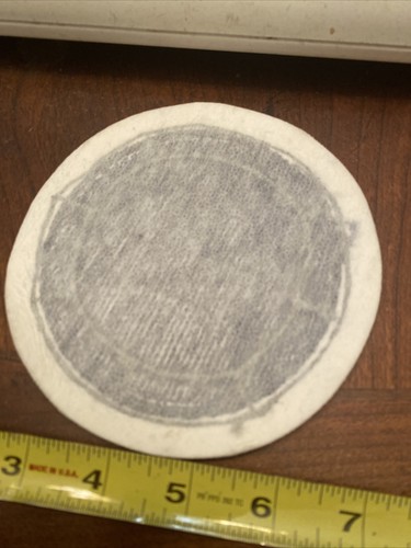 Chenille "Ball" Blue/Gray with white Back Ground Applique Patch Iron On - Picture 2 of 2