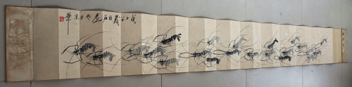Excellent Chinese 100% Handed Painting Album "shrimps " By Qi baishi 齐白石 MNJKY89 - 第 1/12 張圖片