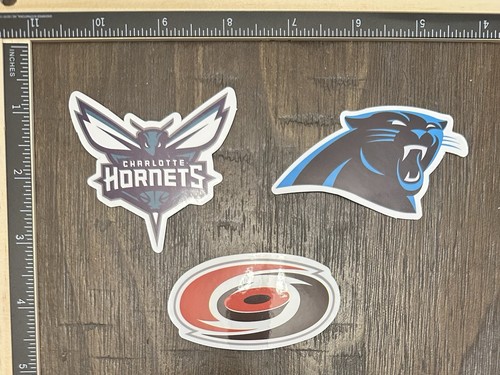 Carolina Sports Theme 3-Pack NFL NBA NHL Stickers For Laptop/Skt Board/Bike