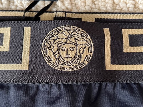 NWT Versace Greca Border Medusa Black Barocco Swim Briefs Bathing Suit 4 S $395 - Picture 17 of 23
