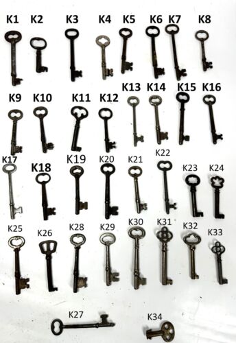 YOU CHOOSE Vintage Corbin & Other Unmarked Steel Brass Skeleton Keys - Picture 1 of 257