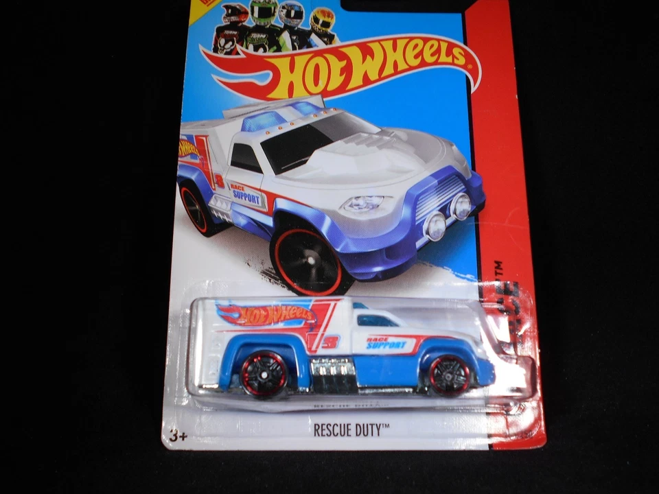 HW HOT WHEELS 2013 HW RACING #105/250 RESCUE DUTY EMERGENCY HOTWHEELS WHITE - Image 2 of 2