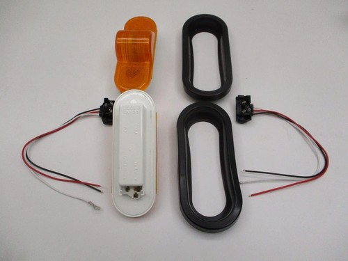 Semirremolque Command Electronics ámbar incandescente 6" ovalado señal de giro medio - Imagen 3 de 5