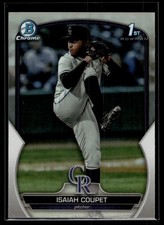 Isaiah Coupet 2023 Bowman Draft Chrome Refractor Card #BDC-37