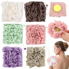6 PCS Soap Bar Loofah, 2 in 1 Loofah Cloth Soap Bar Holder, Remove Cuticle fo...