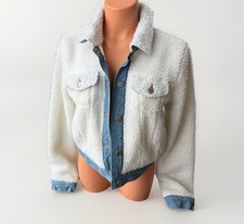 Ashley Vintage Charm Sherpa Denim Jacket Size M