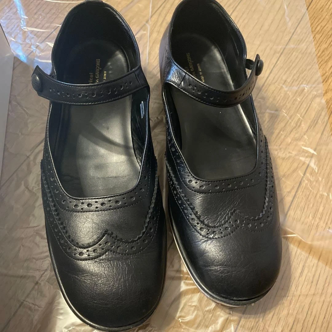 tricot COMME des GARÇONS ワンストラップ 24 W/B tricot Comme Des Garcons One Strap Shoes 24 24.5 Women's Made
