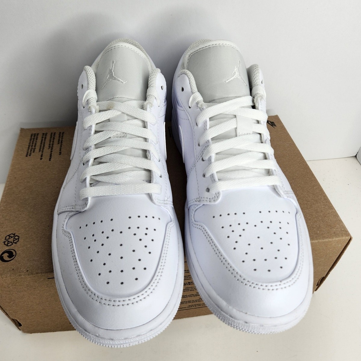Size 10 - Jordan 1 Low Triple White 2020 Air Jordan 1 Low Triple White Size 10 Men | eBay main image 4