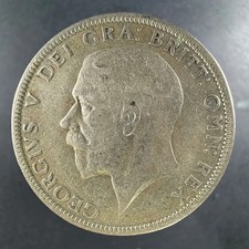 1930 Great Britain Silver Florin George V Bold Design