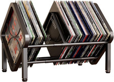 Vinyl Record Storage,80-100 LP Scalable Vinyl Record Holder,Retro Style